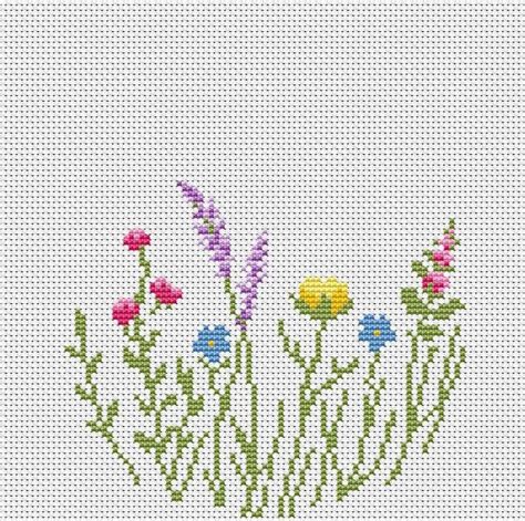 Cross Stitch Wildflowers Pattern Flowershoop Art Cross Stitch Etsy In