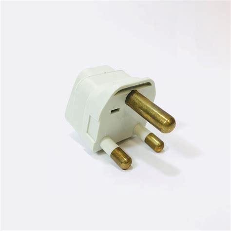 Simran Ss415sa South Africa Universal Grounded Plug Adapter Type M White