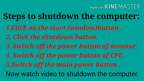How To Switch On Startup The Computerhow To Shutdown Or Switch Off