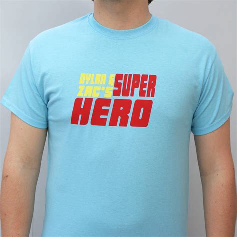 personalised men s super hero t shirt by sparks and daughters