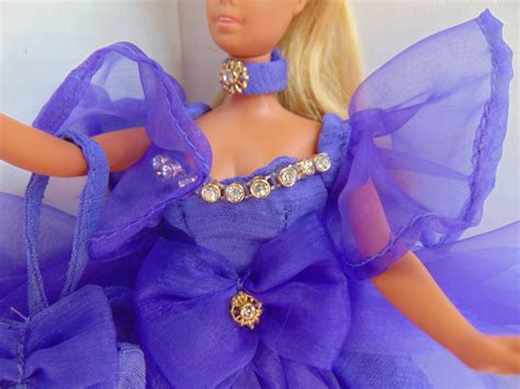 Barbie Doll Purple Ball Gown With Shoes Purse Hat And Choker Etsy