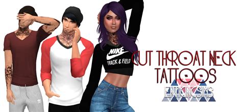 Enticingsims Cut Throat Neck Tattoos I Was In Sims 4 Cc Finds