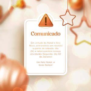 Comunicado Importante Em Virtude Do Natal E Ano Novo Social Media PSD
