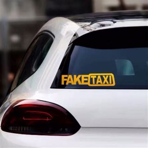 reflective fake taxi car sticker fake taxi sticker taxi drift sign europe and america funny