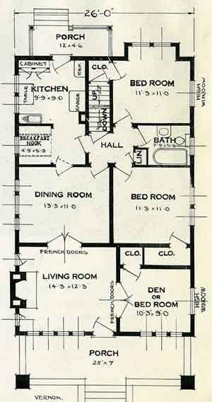 Standard Home Plans For 1926 The Vernon Home Design Plans Plan Design