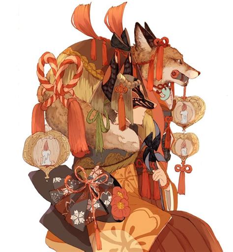 Kitsune And Tanuki Masks Great Art Pieces By Tanuki☼kimono Fox