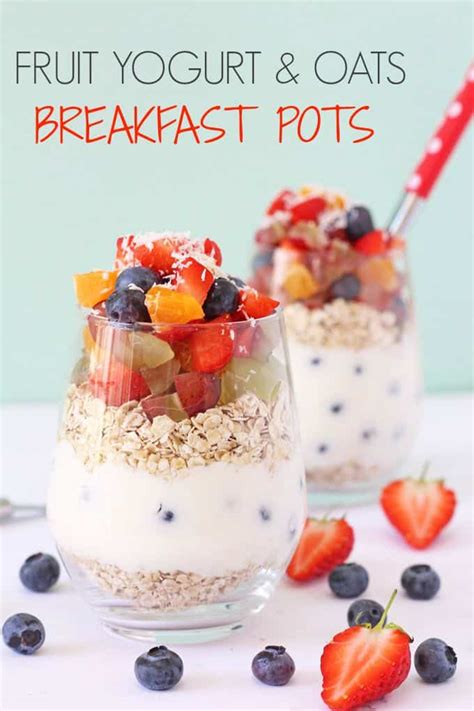 Yogurt, Fruit & Oats Breakfast Pots - My Fussy Eater