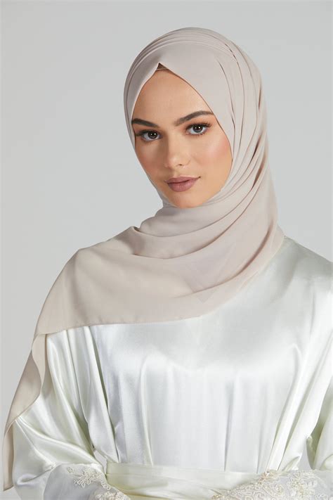 Luxury Georgette Chiffon Hijab Nude