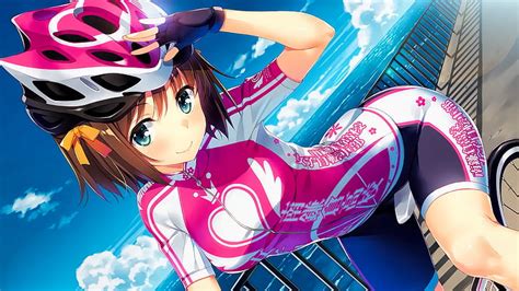 Anime Girls Bicycle Hd Wallpaper Wallpaperbetter