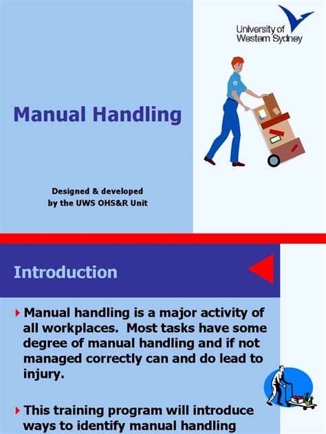 Manual Handling Presentation Handout