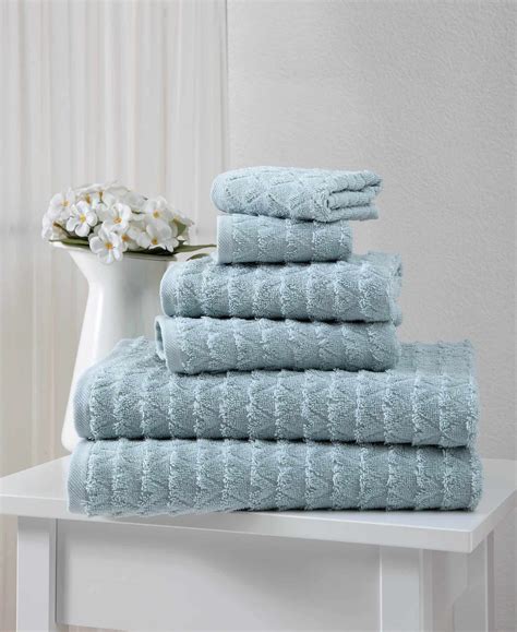 Azure Collection 100 Turkish Cotton 6 Pc Towel Sets Ozan