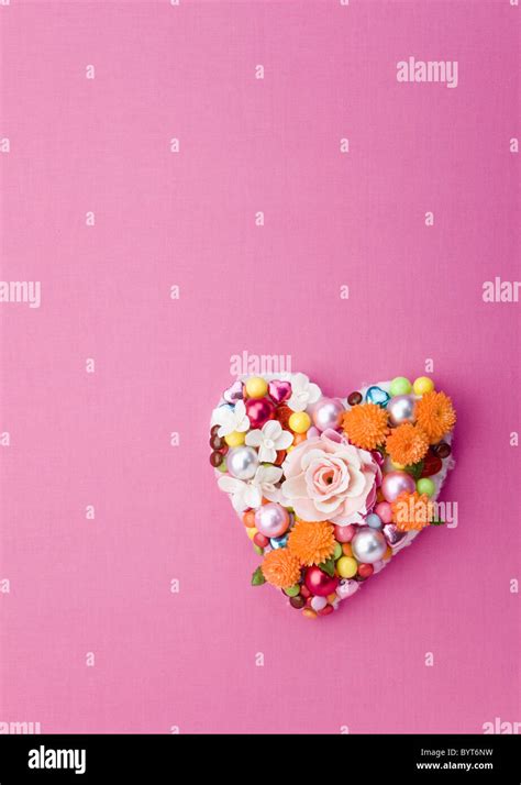Heart Shaped Flower Arrangement Stock Photo Alamy
