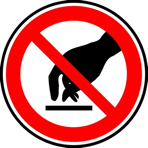 Sign Do Not Touch Touching Free Vector Graphic On Pixabay
