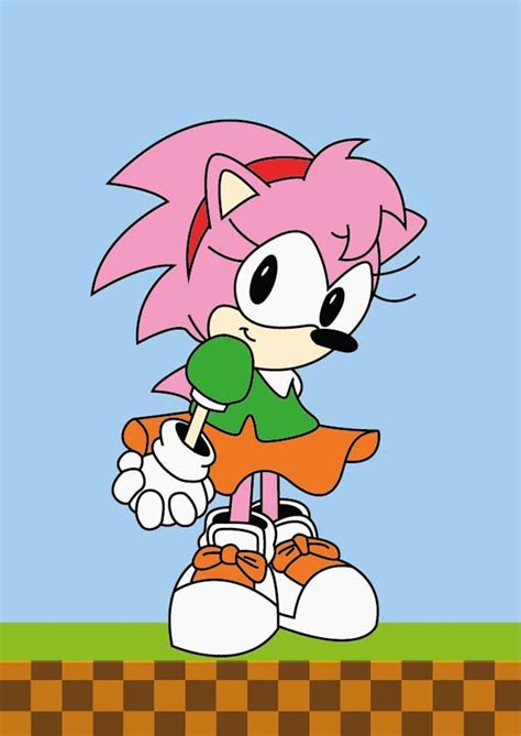 Classic Amy Rose Sonic The Hedgehog Art Print Etsy Australia