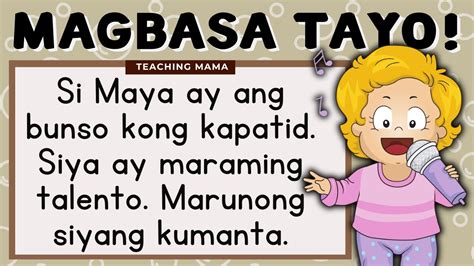 Magbasa Tayo Pagsasanay Sa Pagbasa Ng Tagalog Teaching Mama Youtube