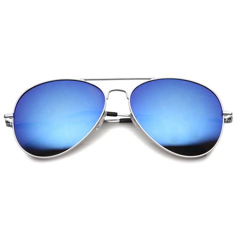 Sunglassla Color Revo Tint Mirror Metal Aviator Sunglasses