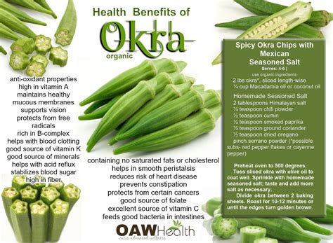 Okra Nutrition Facts Livestrong