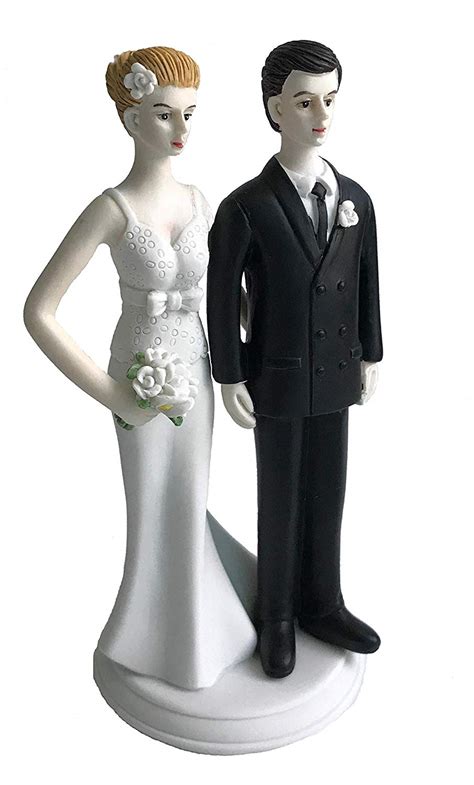 Loving Pinch Bridal Couple Bride And Groom Figurine Wedding Cake Topper