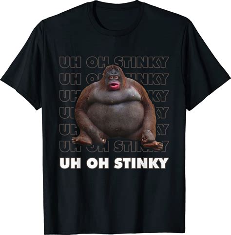 Uh Oh Stinky Poop Meme Funny Monkey T Shirt Uk Fashion