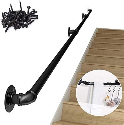 Wenbing Stair Handrail Railhandrail For Indoor Black Metal Wrought