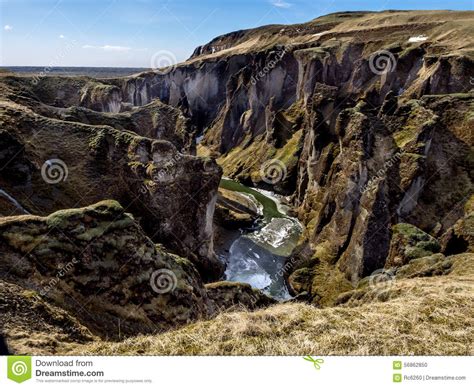 Glacier Canyon In Iceland Stock Photo Image Of Cliff