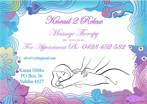 Knead 2 Relax Massage Therapy Yuleba Qld