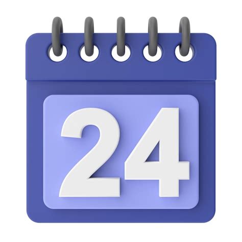 Premium Photo 24th Twentyfourth Day Of Month 3d Calendar Icon