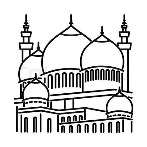Mosque Outline Related Keywords Sketch Coloring Page