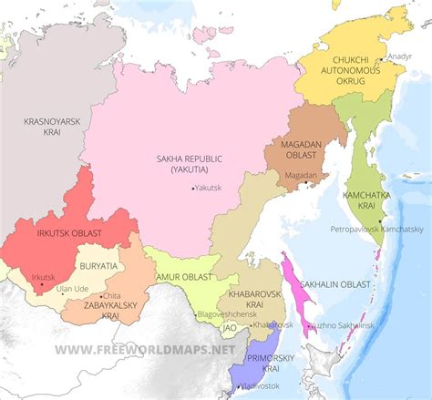 Eastern Russia Map