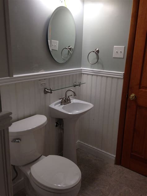 Pair with your favorite single hole faucet to complete the look. Bathroom update - Toilet, pedestal sink, porcelain floor ...