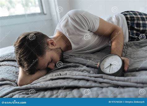 Peaceful Sleepy Man Having A Nap Stock Photo Image Of Millennial