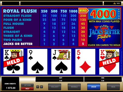 Most video poker games allow bets of between one and five units. Card Games: Video Poker