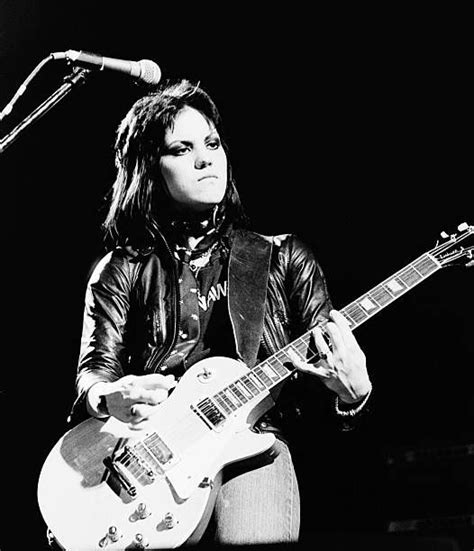 Joan Jett Of The Runaways Performs On Stage At The Roundhouse Camden Joan Jett Joan Guitar