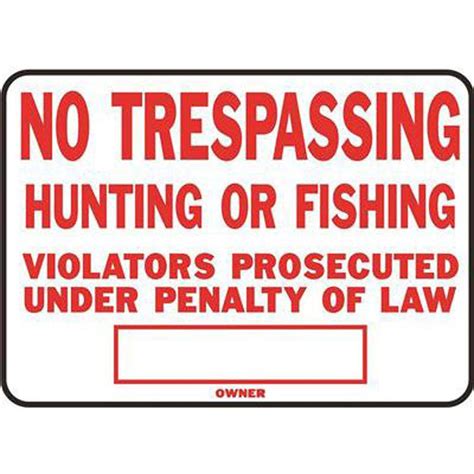 10 In X 14 In Aluminum No Trespassing Sign 12 Pack Ss 5 The Home