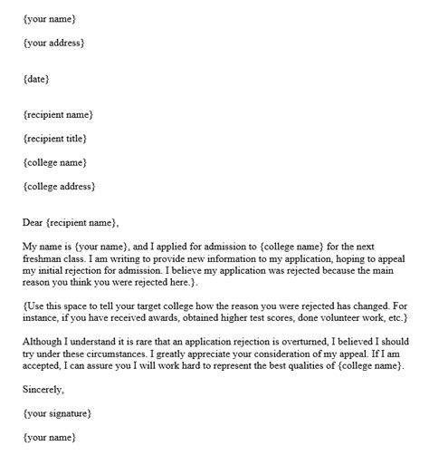 College Appeal Letter Sample Astonishingceiyrs