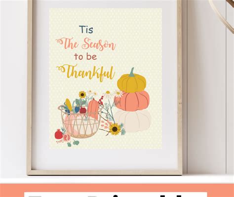 free printable thanksgiving wall art shabby mint chic party