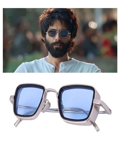 Kabir Singh Sunglasses Blue Square Sunglasses Sil Blu 0510 02 Buy Kabir Singh Sunglasses