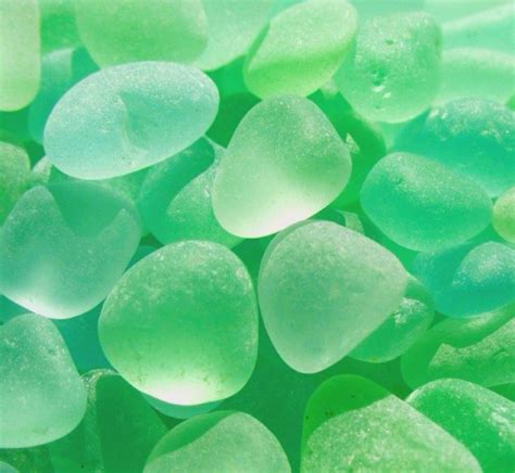 Smooth Sea Glass Collection For Decoration 💚💚 Mint Green Aesthetic