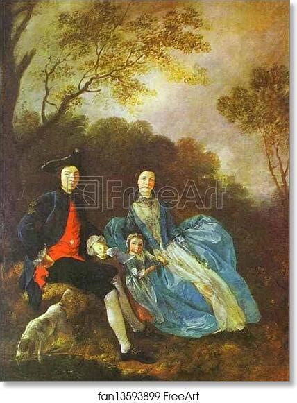 Free Art Print Of Thomas Gainsborough With His Wife And Elder Daughter