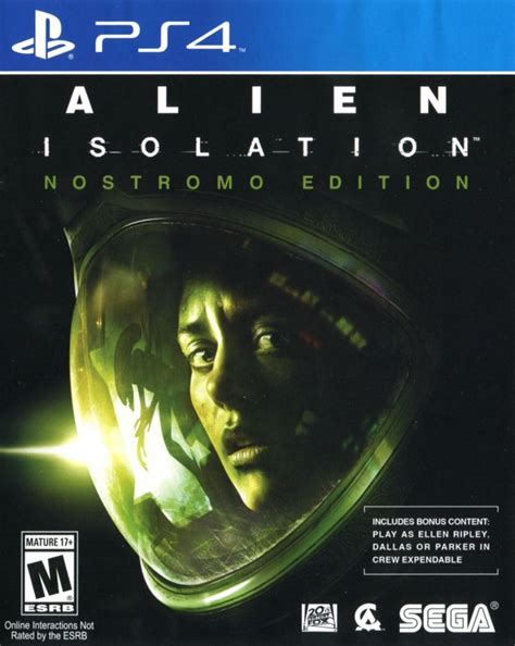 Alien Isolation Nostromo Edition 2014 Playstation 4 Box Cover Art