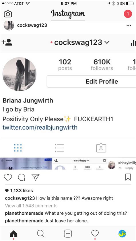 Briana Jungwirth Responds To Her Instagram Account Being Hacked Photo Photo Gallery