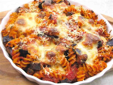 tomato and aubergine pasta bake recipe cuisine fiend
