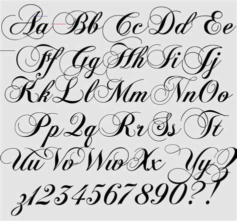 Calligraphyalphabet Tattoo Fonts Alphabet Cursive Fonts Alphabet