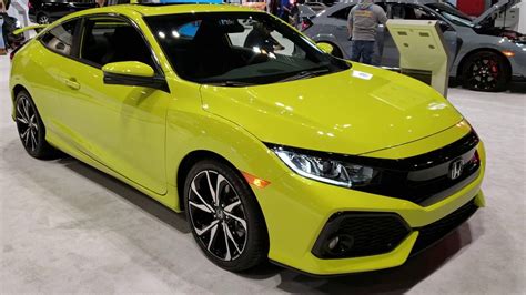 Brand New 2019 Honda Civic Si Walk Around Review In Tonic Yellow 2019