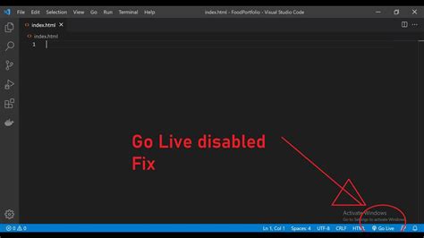 How To Solve Go Live Button Got Removed From Vs Code Status Bar Youtube