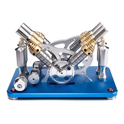 4 Cylinder Stirling Engine V4 Stirling Engine Electricity Generator Kit