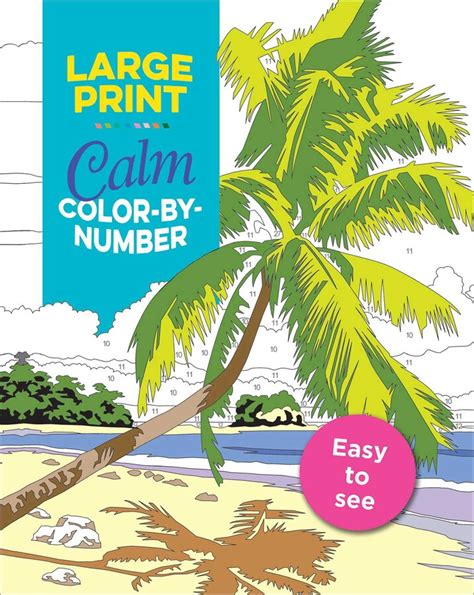 Large Print Calm Color By Number Book By Editors Of