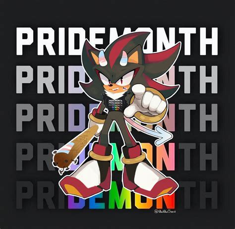 💛🤍 Pow 💜🖤 On Twitter Its Him The Pride Month Demon Shadowthehedgehog