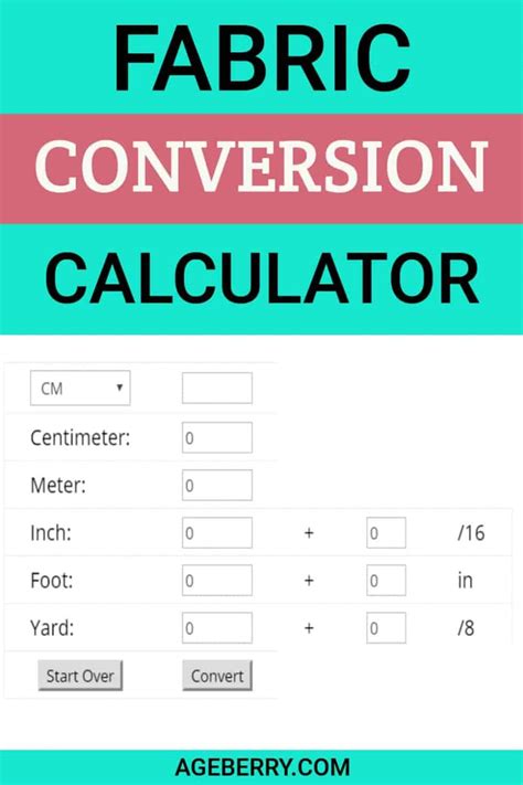 Fabric Conversion Calculator