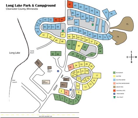 Layout Map Long Lake Park And Campground